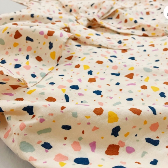 Madewell Multicolor Confetti Terrazzo Tank, Boxy Waist, Tie Front, 0, XS, EUC - Picture 6 of 10